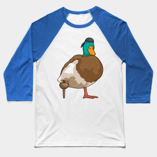 Duck Pirate Wooden leg Baseball T-Shirt